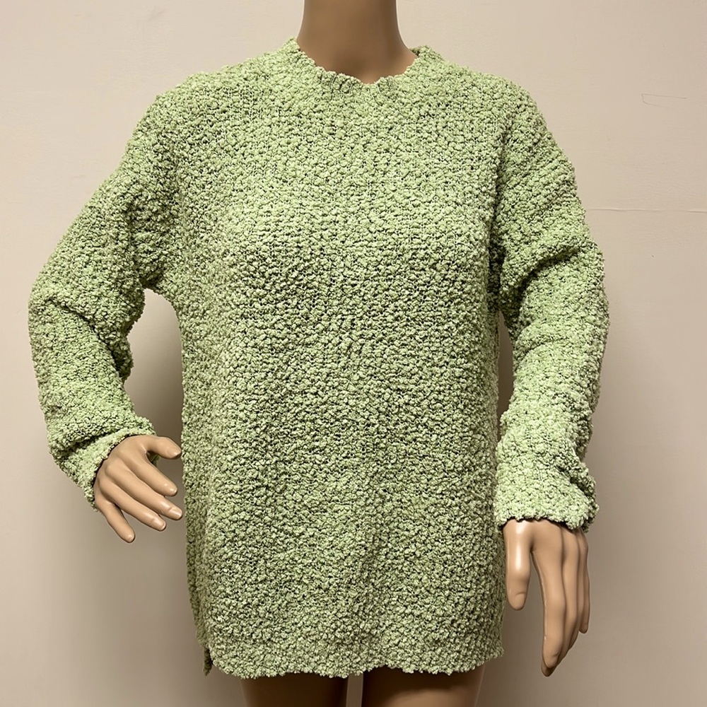 NWOT Green Chunky Knit Mockneck Sweater Size M
